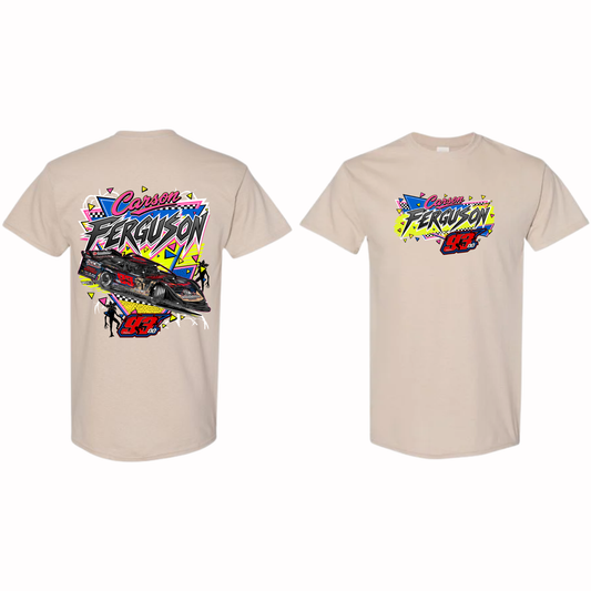 Tan Retro World 100 Tee