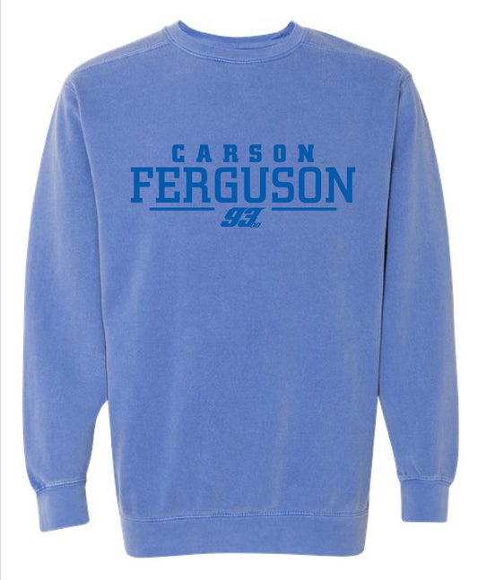 Blue embroidered comfort color crewneck